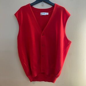 VINTAGE St Croix Wool academia button up knitted vest